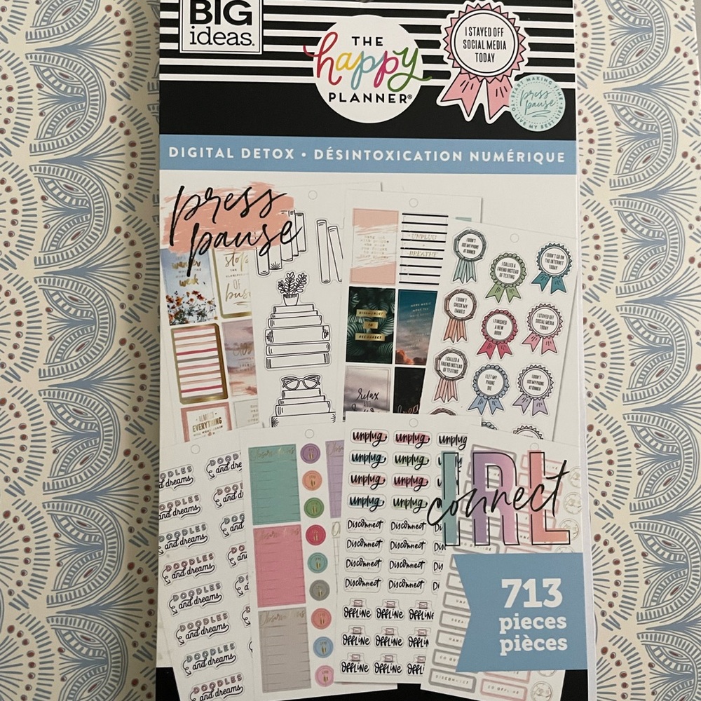 Digital Detox: New and unused sticker book
